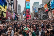 Paul McCartney fans at Times Square