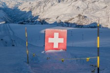Late afternoon - we made it - crossing the Swiss border