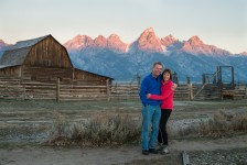 Getting up at 6 by 26F (-4C) to experience the sunrise and hugging my best travel companion and wife Cindy