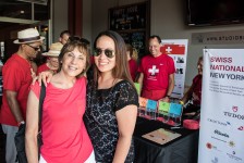 Cindy Pabst and Christina Eicher after they bought some Raffle tickets