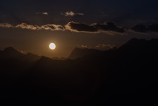 Fullmoon over the mountains