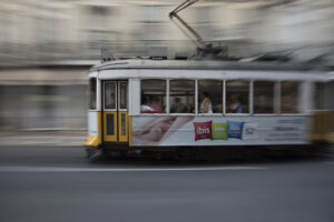 Tram in full speed.