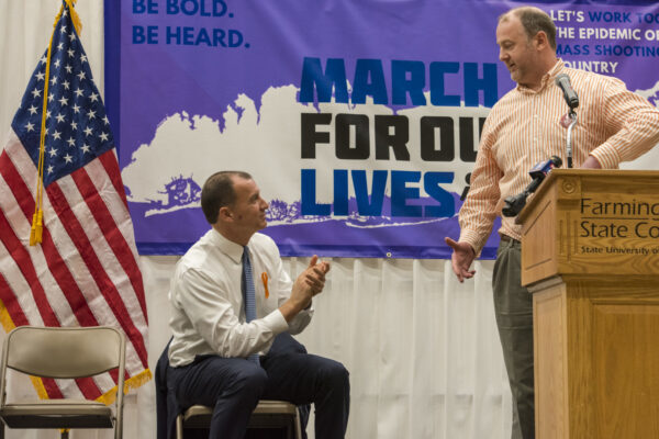 Sweet moment after Kevin McCarthy's speech. He was shot during the LIRR massacre in 1993.