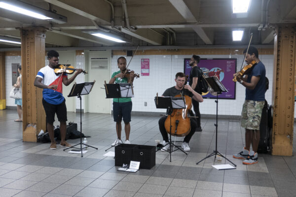 Probably at every subway station are several musicians. Some of them are really great.