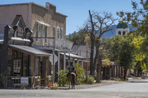 Los Cerrillos, an old mining town.