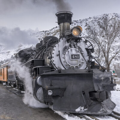The train is ready to leave the station in Durango