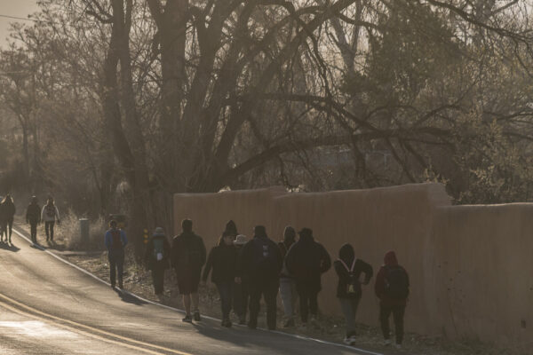 The early morning sun creates long shadows