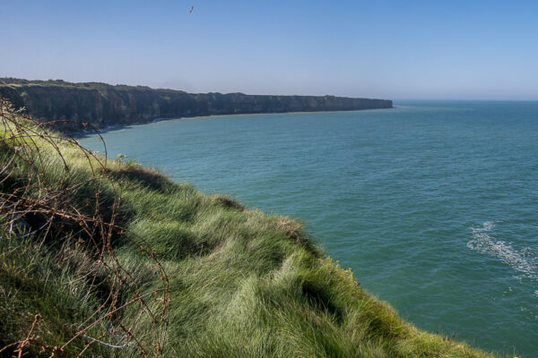 Pointe-du-Hoc / Omaha Beach. Americans landed here and climbed the steep cliffs.