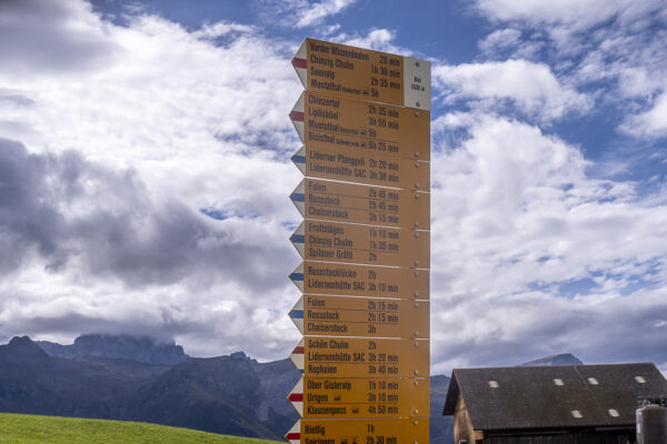 HIKING: one of the famous Wanderwegweiser (Hiking signs)