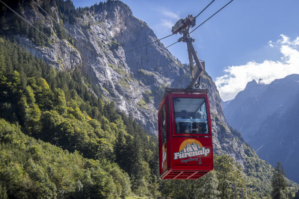 Gondola up to the Fürenalp in Engelberg