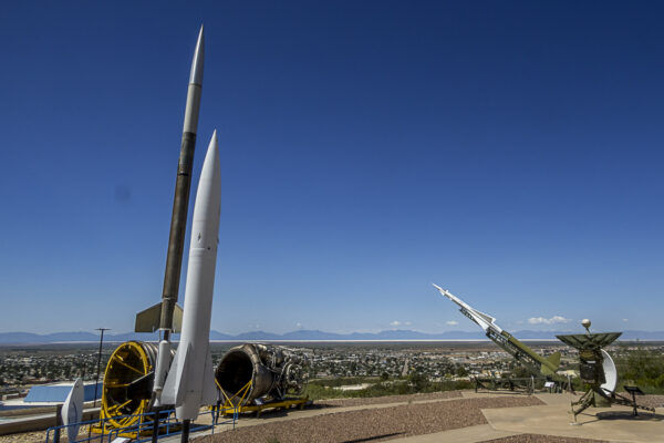 Space Museum with White Sands in the background