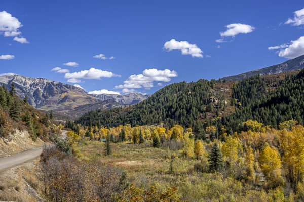 Crossing the Kebler Pass - the summit is at 10,007 ft ( 3,050m )